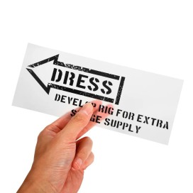 Alternative view of Dress Airborne Caution Sticker 210 Black Transfering